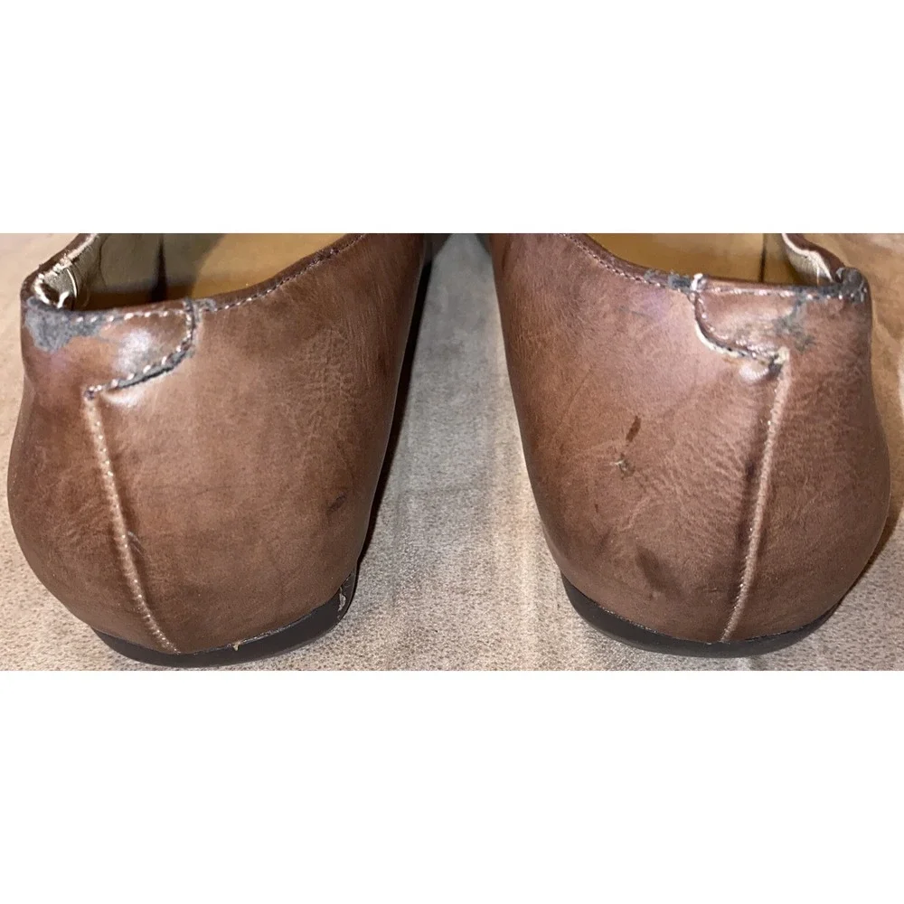 Fitzwell Phalon Ballet Flats Metallic Copper Buckle Slip On Shoes Women's 8.5 W